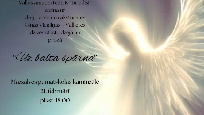 Ginas Viegliņas dzīvesstāsts prozā un dzejā “Uz balta spārna”