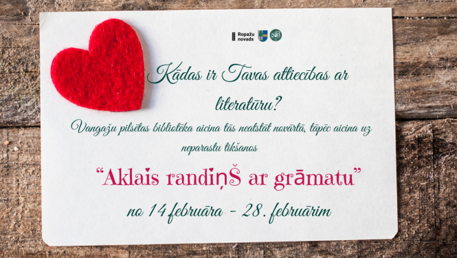 “Aklais randiņš ar grāmatu” Vangažu pilsētas bibliotēkā