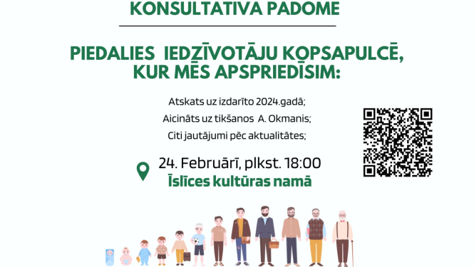 Īslīces pagasta iedzīvotāju konsultatīvās padomes tikšanās ar iedzīvotājiem