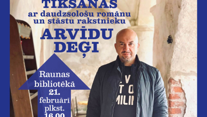 Tikšanās ar Arvīdu Deģi Raunas bibliotēkā