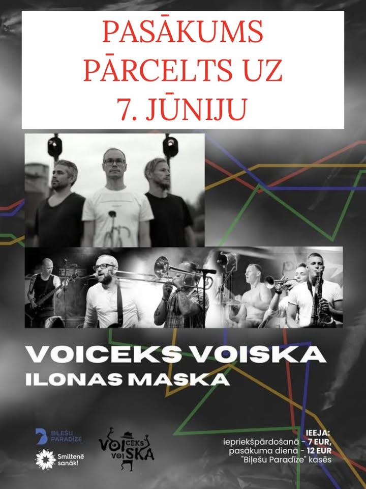 Koncertcikla “Alternatīvā enerģija” koncerts ar grupām “VOICEKS VOISKA” un “ILONAS MASKA”
