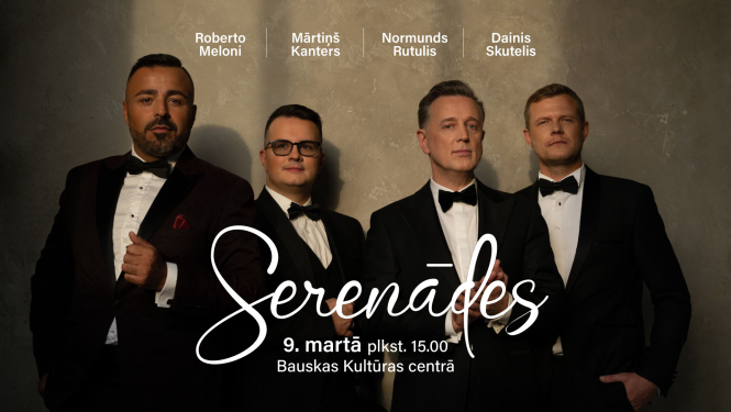 Serenādes ar Mārtiņu Kanteru, Normundu Rutuli, Daini Skuteli un Roberto Meloni