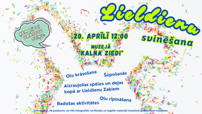 20. aprīlī plkst. 12.00 LIELDIENU SVINĒŠANA muzejā “Kalna Ziedi”