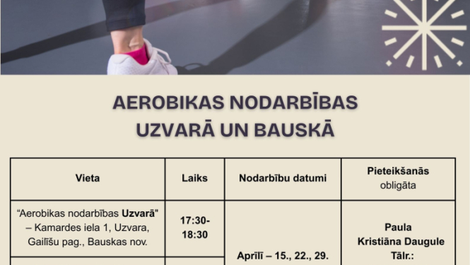 Aerobikas nodarbība Bauskā