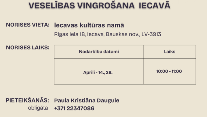 Bezmaksas veselības vingrošana