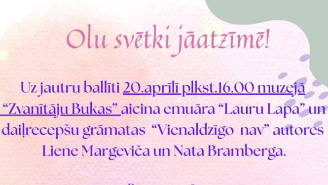 Olu svētki jāatzīmē!