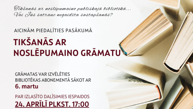 Pasākums “Tikšanās ar noslēpumaino grāmatu” Ludzas novada bibliotēkā