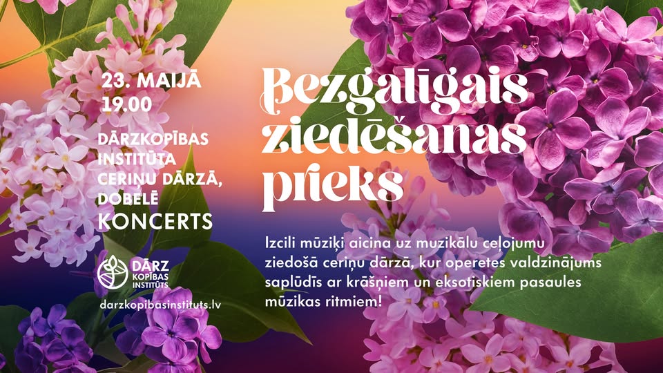 Pasaules mūzikas ritmu koncerts Ceriņu dārzā