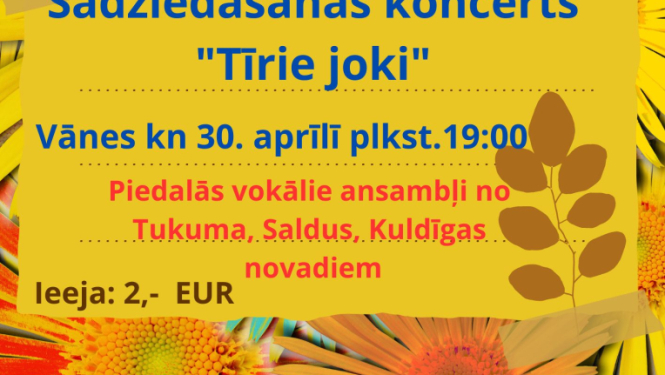 Sadziedāšanās koncerts “Tīrie joki”