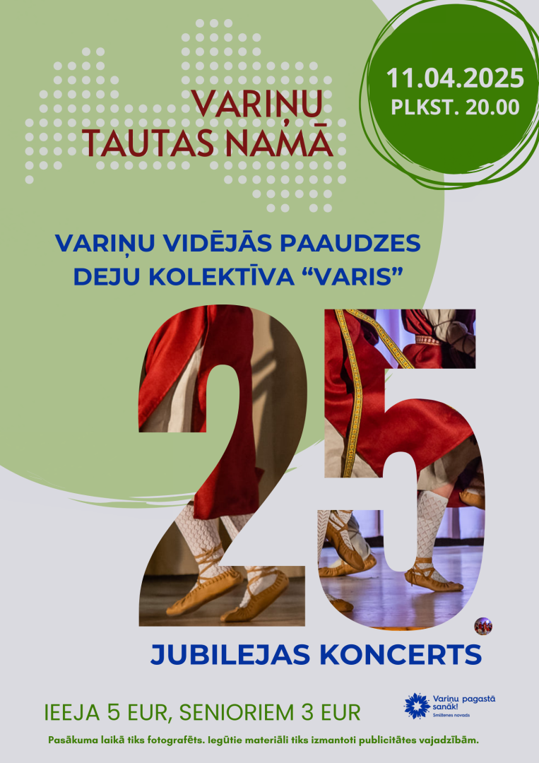Variņu vidējās paaudzes deju kolektīva “Varis” 25. gadu jubilejas koncerts