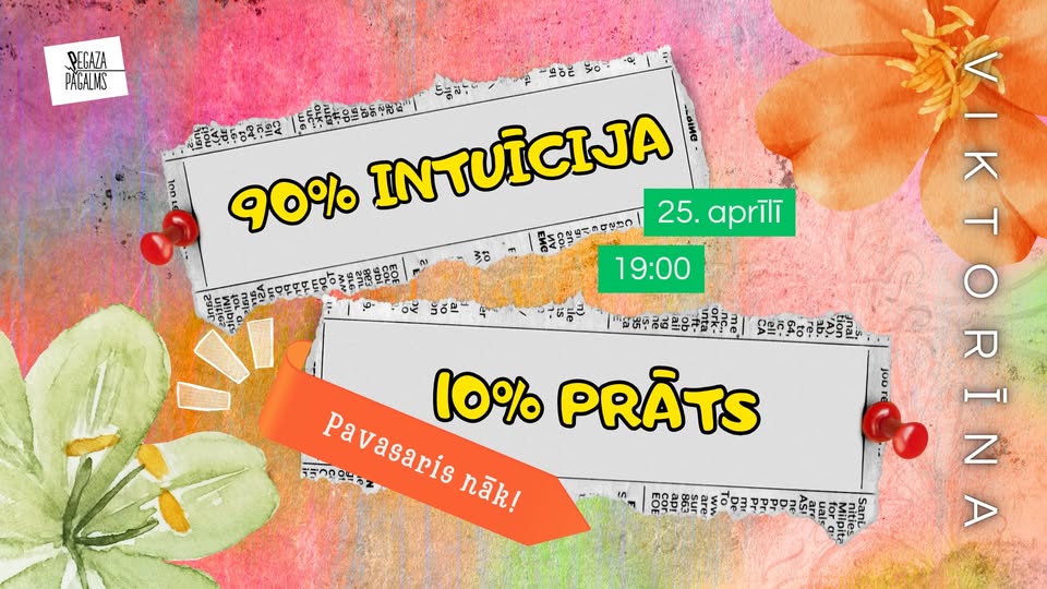 Viktorīna “90% intuīcija – 10% prāts”
