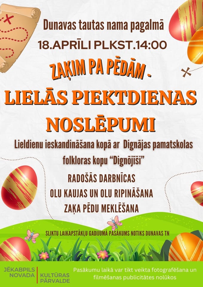 “Zaķim pa pēdām – Lielās piektdienas noslēpumi” Dunavas tautas namā