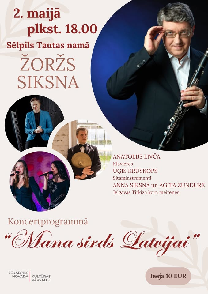 Žoržs Siksna koncertprogrammā “Mana sirds Latvijai”